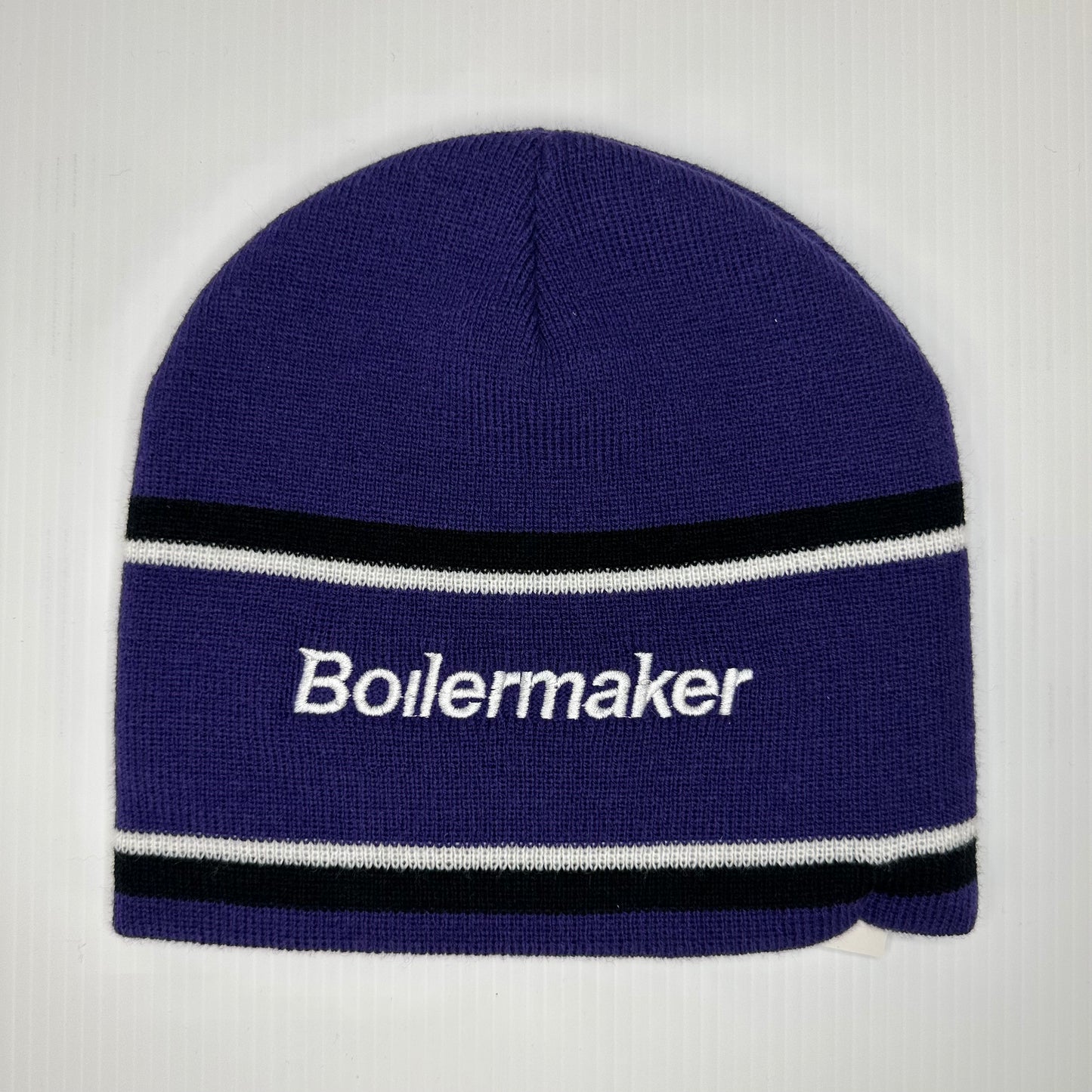Boilermaker Striped Winter Beanie
