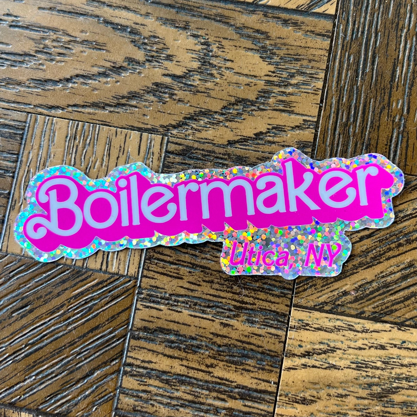 Boilermaker Barbie Glitter Sticker