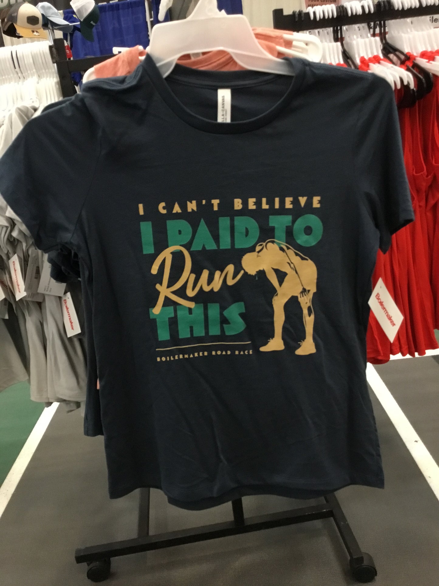 Women's Boilermaker Paid to Run This T-Shirt