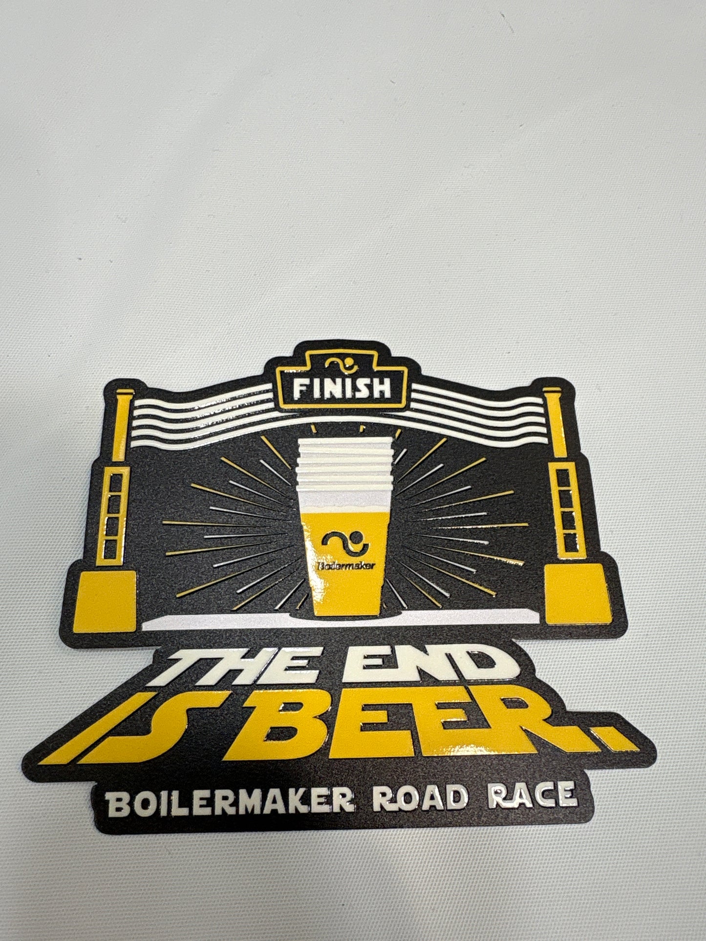 Boilermaker the End is Beer Sticker
