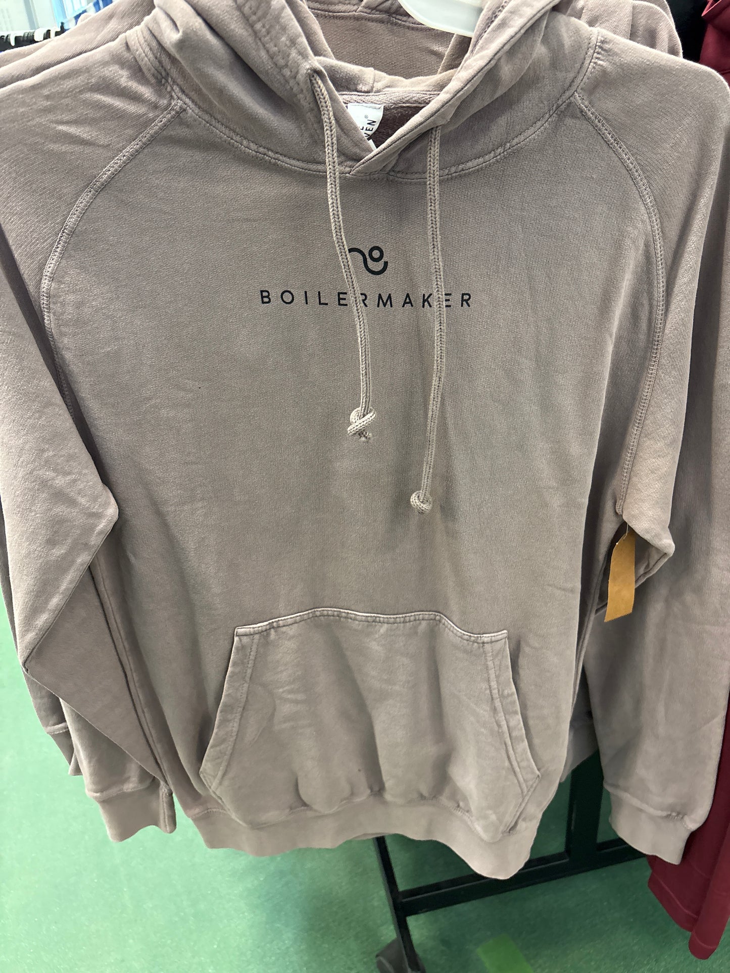 Boilermaker Distressed Raglan Hooded Sweatshirt
