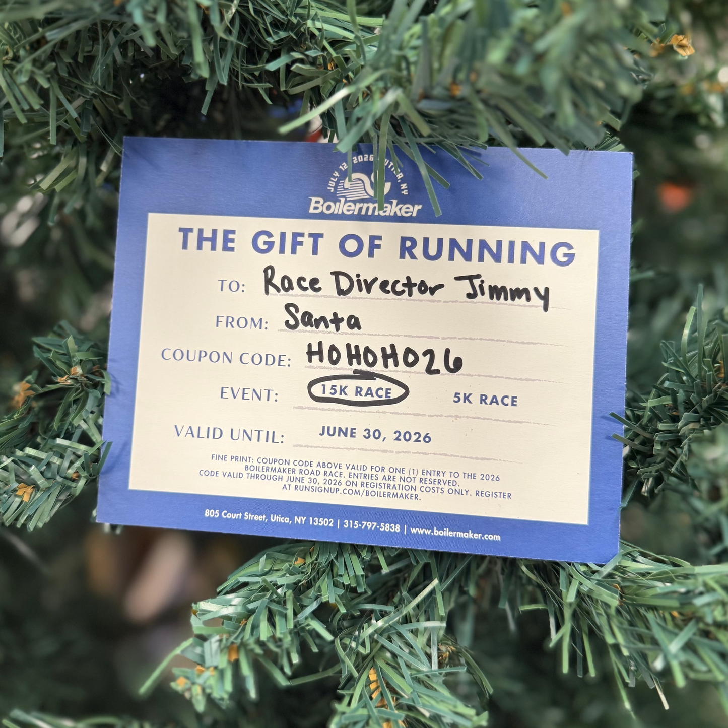 2026 Boilermaker Registration Gift Certificate